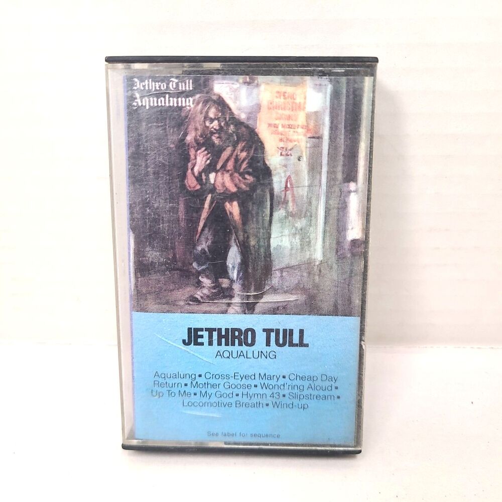 Vintage Jethro Tull - Aqualung Cassette Tape  1973 Chrysalis FVT 41044